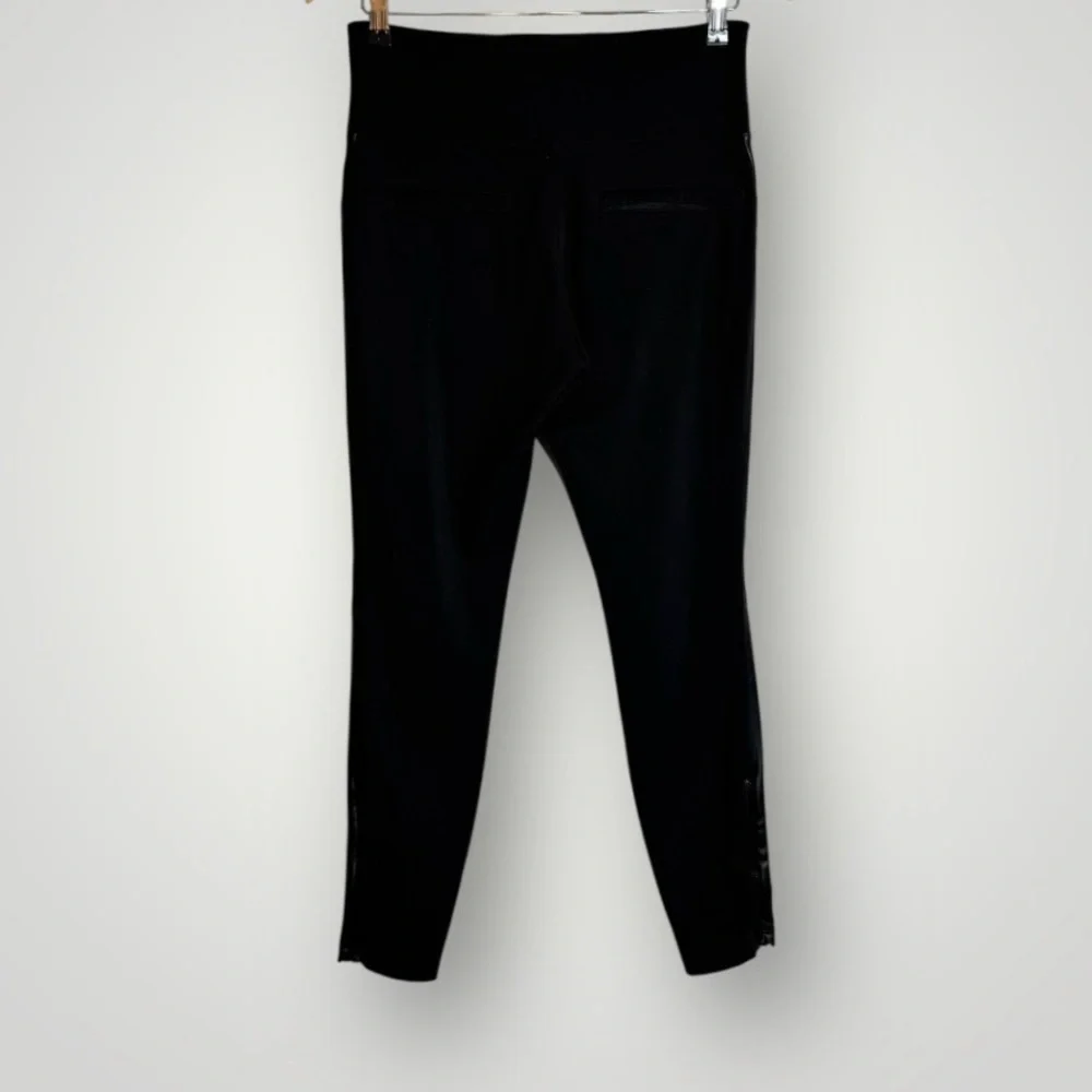 Athleta Delaney Shine Moto Tights Size Medium Petite Skinny Ankle Zips Black - Picture 5 of 9